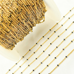Load image into Gallery viewer, Gold Plated 925 Sterling Silver Satellite Black Rhodium Cube Chains
