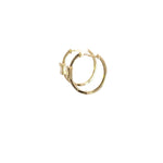 Load image into Gallery viewer, EHG57036. 14k Solid Gold Diamond Baguette Oval Hoops