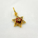 Load image into Gallery viewer, GDP393. 14K Solid Gold Diamond Star Charm with Gemstone