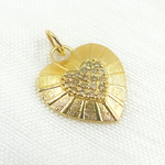 Load image into Gallery viewer, 14K Solid Gold Diamond Heart Charm. GDP469
