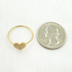 Load image into Gallery viewer, 14K Solid Gold Diamond Heart Ring.