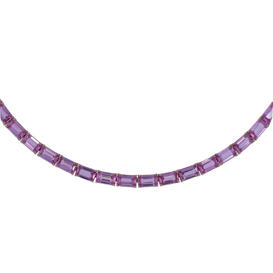 CN97277-5X3. 14K Solid Gold Gemstone Necklace