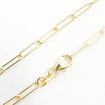 Load image into Gallery viewer, 14K Solid Gold Paperclip Necklace