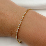 Load image into Gallery viewer, BTR65202. 14k Solid Gold Diamond Tennis Bracelet