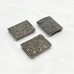 Load image into Gallery viewer, DC951. Diamond Sterling Silver Curved Rectangle Connector
