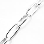 Load image into Gallery viewer, Silver Smooth Paperclip Necklace