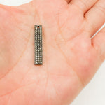 Load image into Gallery viewer, DC4. Diamond Black Rhodium Sterling Silver Bar Charm