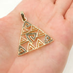Load image into Gallery viewer, DP754. Diamond Sterling Silver Triangle Pendant
