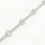 Load image into Gallery viewer, OJ7530. 14K White Gold Bracelet with Diamond Hearts