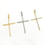 Load image into Gallery viewer, DP300. Diamond & Sterling Silver Cross Pendant