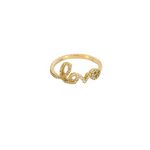 Load image into Gallery viewer, 14K Solid Gold Love Word Ring.