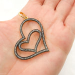 Load image into Gallery viewer, Sterling Silver Double Heart Pendant