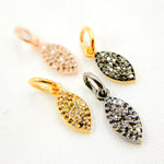 Load image into Gallery viewer, DC925. Diamond Sterling Silver Marquise Shape Charm