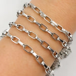 Load image into Gallery viewer, 803004OX. Oxidized Sterling Silver Flat Oval Link Chain