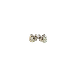 Load image into Gallery viewer, ER115283. 14k Solid Gold Diamond Flower Studs