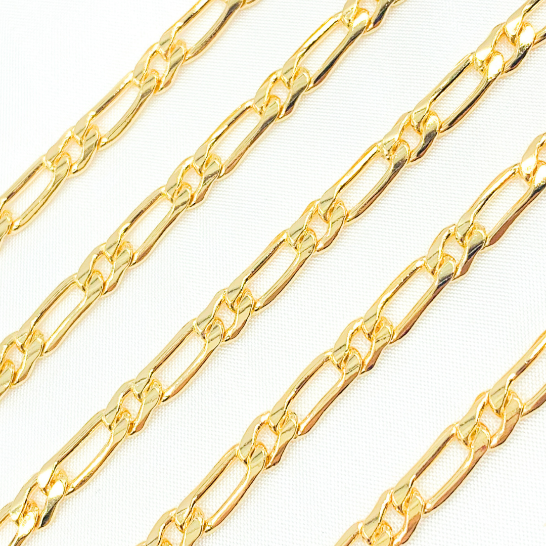 5011CHRGF. 14k Gold Filled Flat Oval & Round Link Curb Chain