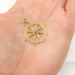 Load image into Gallery viewer, Shop Now Sterling Silver Round Flower Pendant with Gemstone