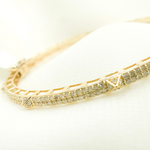 Load image into Gallery viewer, KG97. 14K Solid Gold Bangle with Diamonds