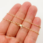 Load image into Gallery viewer, 14k Yellow Gold Smooth Round Bars Link Chain