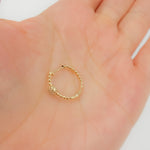 Load image into Gallery viewer, Buy 14K Solid Yellow Gold Diamond Hoop Earrings