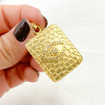 Load image into Gallery viewer, DP291. Diamond Sterling Silver Rectangle Eye Pendant