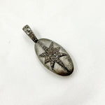 Load image into Gallery viewer, DP288. Diamond Sterling Silver Oval Star and Rhombus Pendant