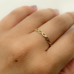 Load image into Gallery viewer, 14K Solid Gold Waves Ring