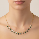 Load image into Gallery viewer, NFK71702. 14K Solid Gold Diamond and Gemstone Necklace