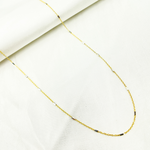 Load image into Gallery viewer, 14k Solid Gold Tube Satellite Two Tone Chain