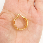 Load image into Gallery viewer, GER94. 14K Gold Smooth Hollow Hoop Earrings
