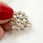 Load image into Gallery viewer, Shop Now Silver Round Connector with Gemstone