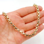 Load image into Gallery viewer, 14K Solid Gold Hollow Box Link Necklace