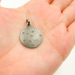 Load image into Gallery viewer, DP264. Diamond Sterling Silver Round Pendant