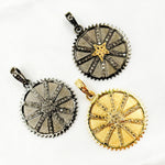 Load image into Gallery viewer, DP708. Diamond Sterling Silver Round Star Pendant