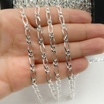 Load image into Gallery viewer, Z74SS. Sterling Silver Figaro Chain