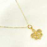 Load image into Gallery viewer, GDP278. 14K Solid Gold Fleur de Lis Pendant with Diamonds