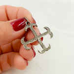 Load image into Gallery viewer, DP022. Diamond Sterling Silver Cross Pendant