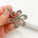 Load image into Gallery viewer, DP198. Diamond & Sterling Silver Flower Pendant