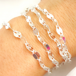 Load image into Gallery viewer, V68SS. 925 Sterling Silver Fancy Marina Chain