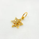 Load image into Gallery viewer, GDP393. 14K Solid Gold Diamond Star Charm with Gemstone