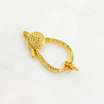 Load image into Gallery viewer, DC671. Diamond Sterling Silver Pear Shape Trigger Clasp