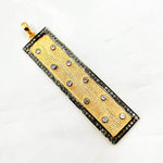 Load image into Gallery viewer, DP152. Diamond Sterling Silver Rectangle Pendant with Gemstone