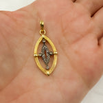 Load image into Gallery viewer, DP202. Diamond Sterling Silver Marquise Shape Pendant