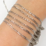 Load image into Gallery viewer, Y21OX. Oxidized Sterling Silver Marina Link Chain