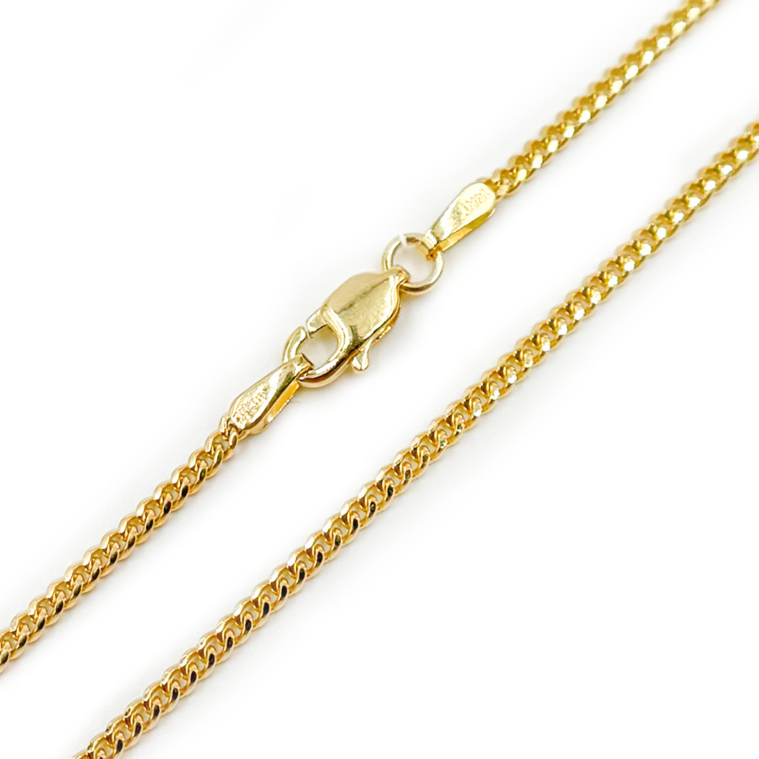 Solid Gold Flat Curb Chain