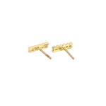 Load image into Gallery viewer, ER418011Y. 14K Solid Gold Diamond Beaded and Diamond Bars