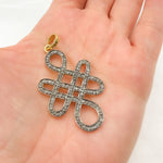 Load image into Gallery viewer, DP162. Diamond Sterling Silver Fancy Shape Pendant