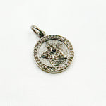 Load image into Gallery viewer, DC409. Diamond Sterling Silver Round Star Charm