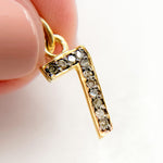 Load image into Gallery viewer, DC464. Diamond Sterling Silver Number "7" Charm