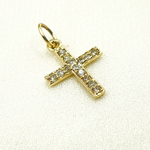 Load image into Gallery viewer, Buy Solid Gold Cross Charm in Diamond, Ruby, Blue Sapphire and Emerald